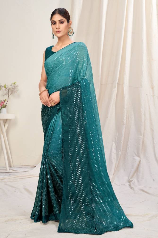 Sutram Hit Colour 9 New Georgette Stylish Party Wear Saree Collection